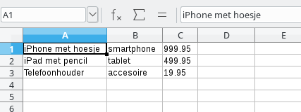 spreadsheet csv